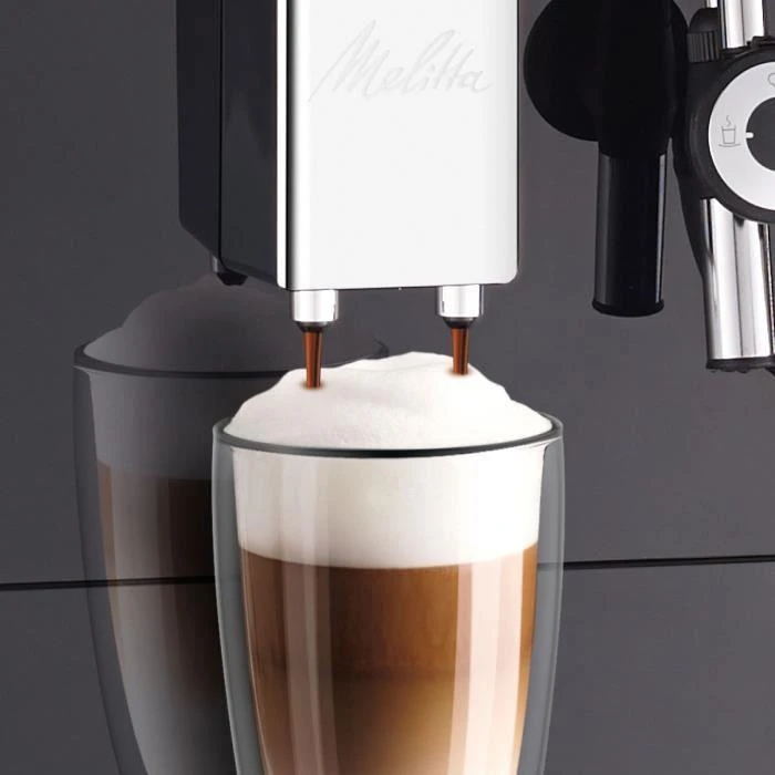 Kavos aparatas Melitta E957-101 Slėgis 15 bar, Su pieno plakikliu, Automatinis, 1400 W, Juodas