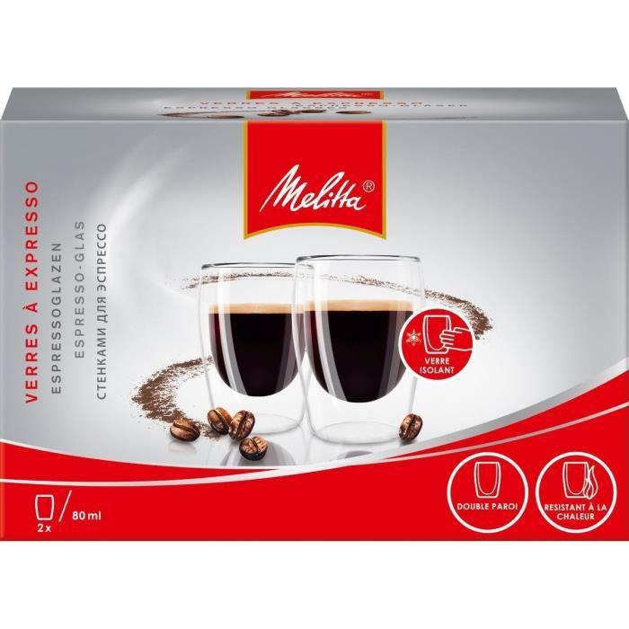 Dvigubo stiklo puodeliai Melitta 80 ml, 2 vnt