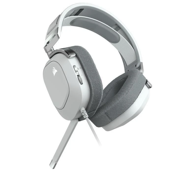 Corsair Ausinės Žaidimams HS80 RGB Su mikrofonu, Baltos, Over-Ear Su laidu