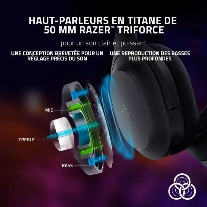 Razer | Ausinės Žaidimams | Barracuda | Belaidės | Ant ausų uždedamos | Belaidės