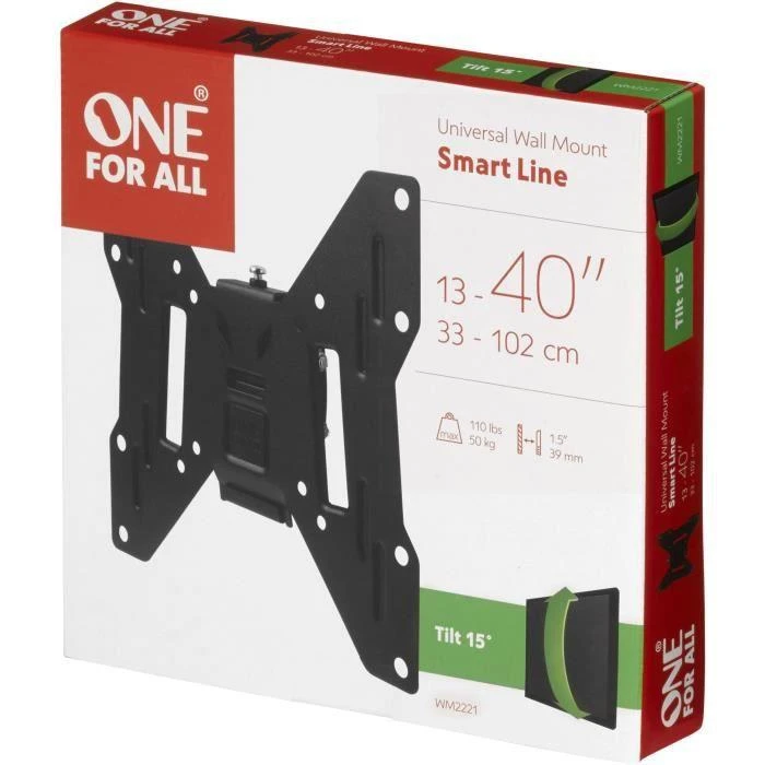 Universalus sieninis televizoriaus laikiklis ONE FOR ALL TV BRACKET, SMART TILT, VESA 200 GLOBAL / WM2221