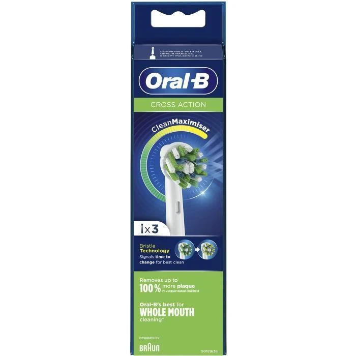 Oral-B CrossAction EB-50-3 dantų šepetėlio antgalis, 3 vnt.