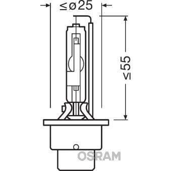 Osram Dujinio išlydžio žibintų lempos XENARC Original 35W P32d-3 D2R