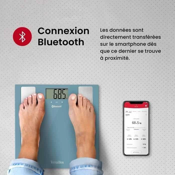 Terraillon Sas TERRAILLON 14874 Smart Connect Mėlyna El. svarstyklės ir kūno analizatorius