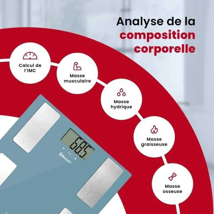 Terraillon Sas TERRAILLON 14874 Smart Connect Mėlyna El. svarstyklės ir kūno analizatorius