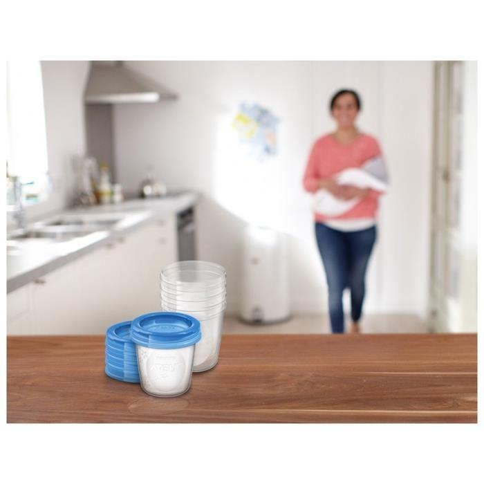 „Philips Avent“ – motinos pieno laikymo puodelis, 180 ml / 6 uncijos, 5 vnt.