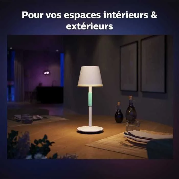 Philips Hue Baltas & Color Ambiance Go nešiojama stalinė lempa balta