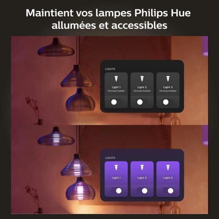 Sieninis šviestuvas „Philips Hue“ sieninis jungiklis, 2 vnt. pakuotėje