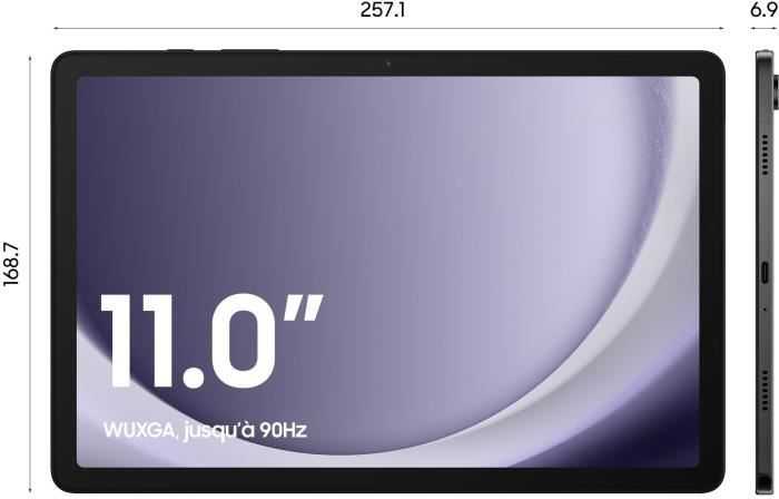 Planšetė Samsung Galaxy Tab A9+ 5G, 8+128GB, 11 col., Pilkos spalvos