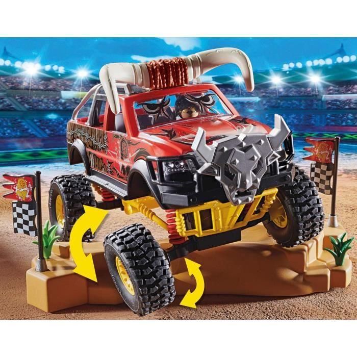 PLAYMOBIL – 70549 – 4x4 kaskadininkų šou bulius – mėlynas – mišrus – 970 g