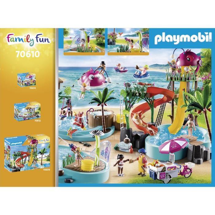 70610 Playmobil, linksmas baseinas su vandens purslais