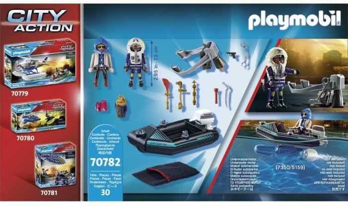 70782 PLAYMOBIL® City Action, Policijos lėktuvų paketas su valtimi