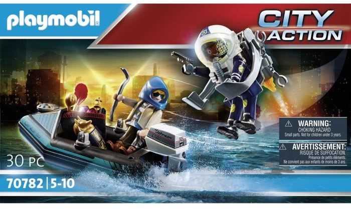 70782 PLAYMOBIL® City Action, Policijos lėktuvų paketas su valtimi