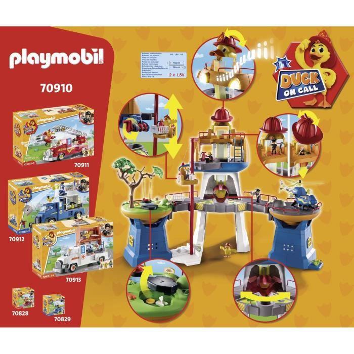 PLAYMOBIL - 70910 - Antis pagal iškvietimą būstinė - 119 vnt. - Vaikas - Balta ir oranžinė