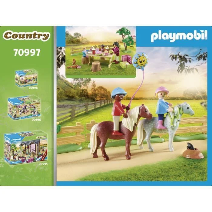 Playmobil Rinkinys su šalies figūrėlėmis 70997 Gimtadienis ponio žirgyne