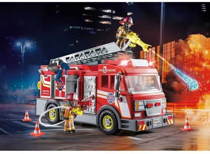 PLAYMOBIL 71233 FIRE TRUCK LIGHTS SOUND ugniagesių žarnų kopėčios