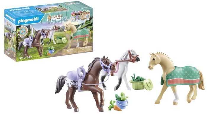 Konstruktorius Playmobil Trys arkliai su balnais 71356