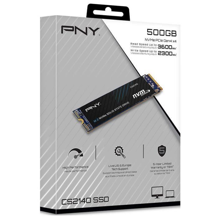 Disk SSD PNY CS2140 500 GB M.2 2280 PCI-E x4 Gen4 NVMe (M280CS2140-500-RB)