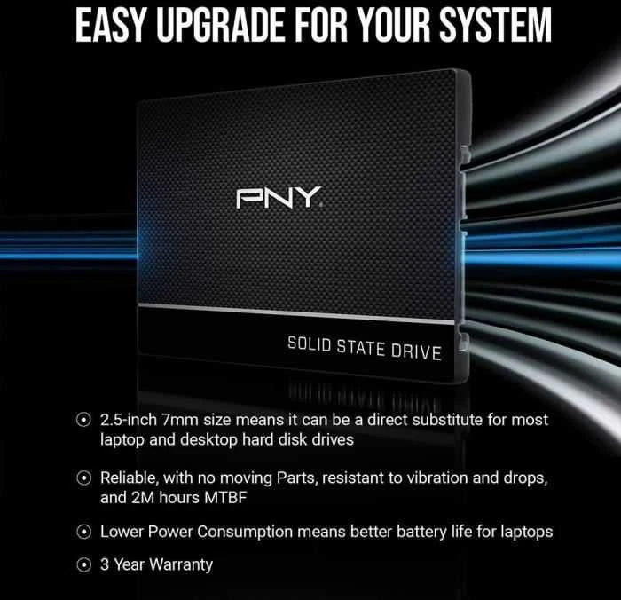 Kietasis diskas - PNY CS900 250 GB „Serial ATA III“ 3D TLC