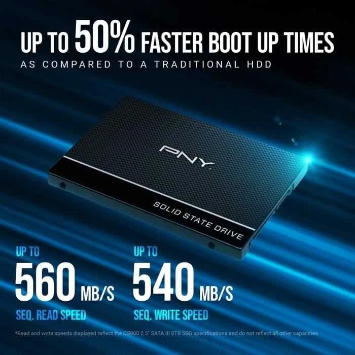 Kietasis diskas - PNY CS900 250 GB „Serial ATA III“ 3D TLC
