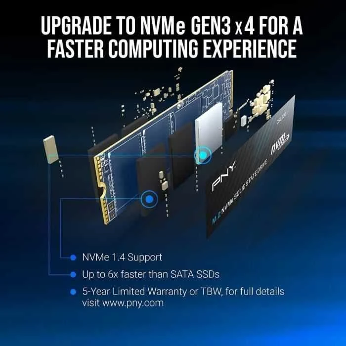 „Pny Technologies“ CS2230 500 GB M.2 PCI Express 3.0 NVMe 3D NAND