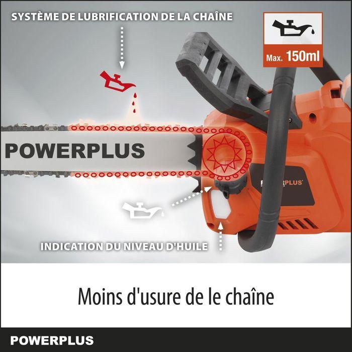 „PowerPlus Dual Power Powdpg7576“ – 40 V akumuliatorinis grandininis pjūklas, 350 mm kreiptuvas, be akumuliatoriaus ir įkroviklio
