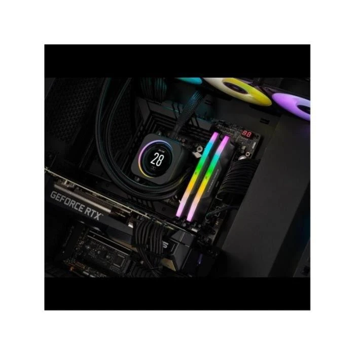 RAM Corsair Vengeance RGB, DDR5-6200, CL36 - 32GB dvigubas komplektas, juodas
