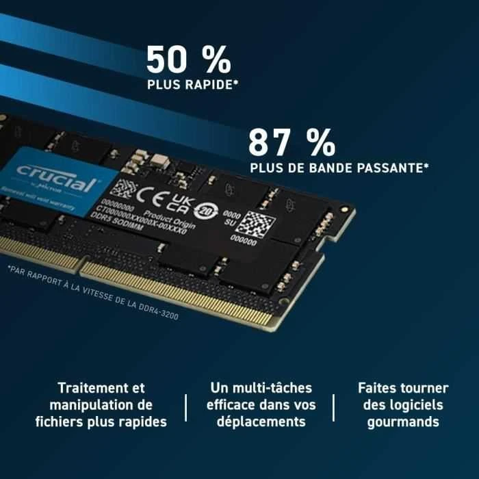 Nešiojamo kompiuterio atmintis Crucial Nešiojamojo kompiuterio atmintis - Samsung SODIMM 32GB DDR5 4800MHz