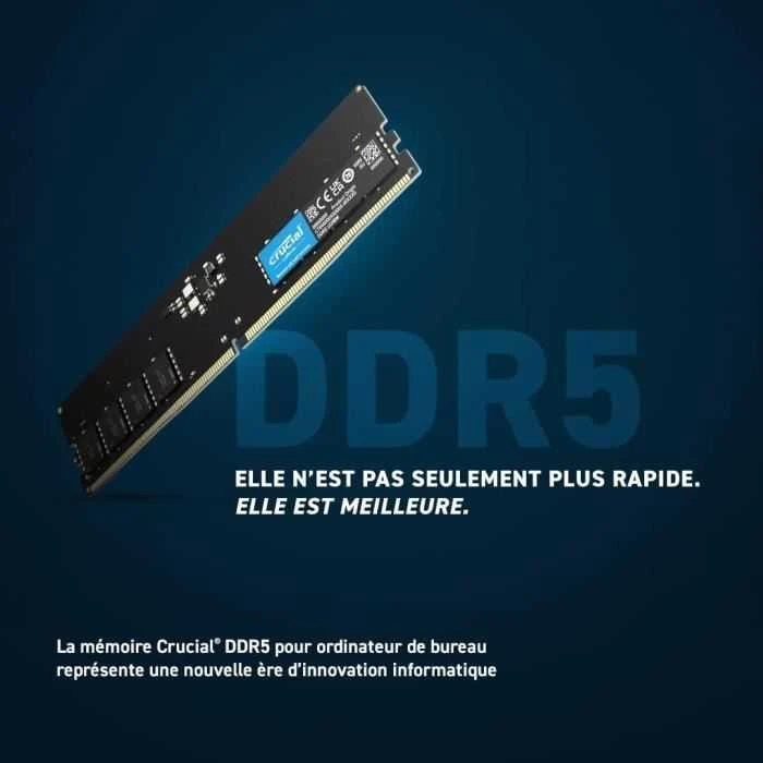 RAM Crucial 16GB DDR5-4800 UDIMM CL40 (16Gbit), EAN: 649528905628