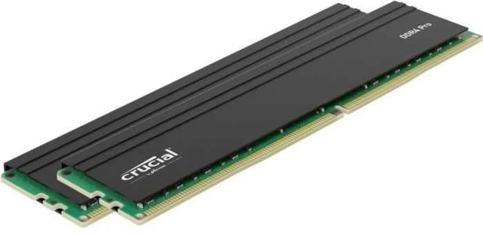 RAM „Crucial Pro“ 64 GB rinkinys (2 x 32 GB) DDR4-3200 UDIMM CL22 (16 Gbit), EAN: 649528937797