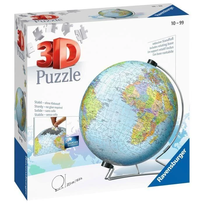 RAVENSBURGER 3D dėlionė 540 dalių (apvali ) gaublys, 12436