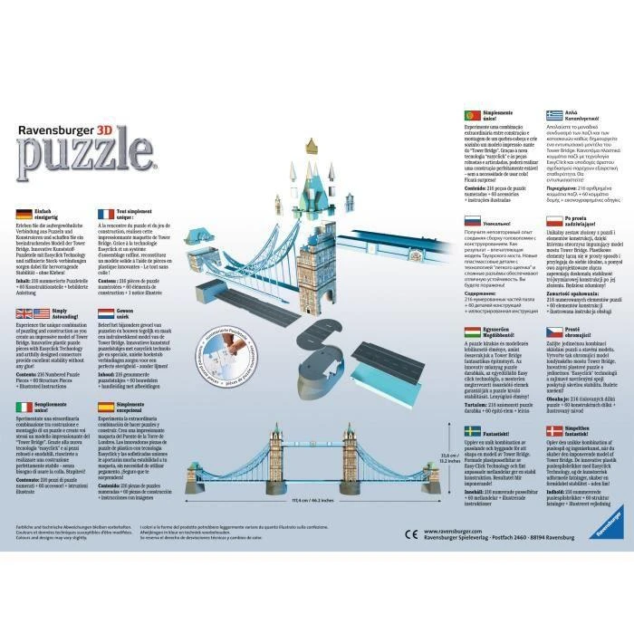 Ravensburger 3D dėlionė "3D Puzzle Tower Bridge - London"