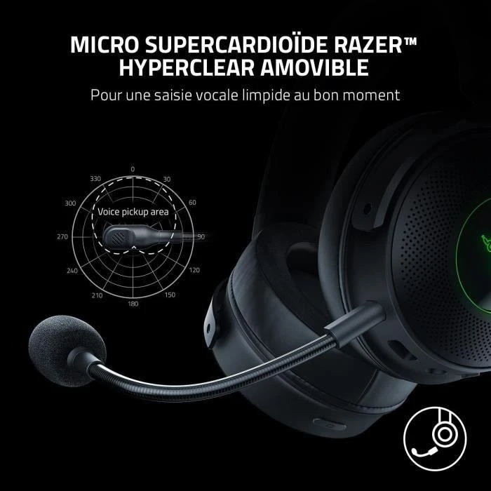 Belaidės Žaidimų ausinės Razer Kraken V3 Pro, Juodos