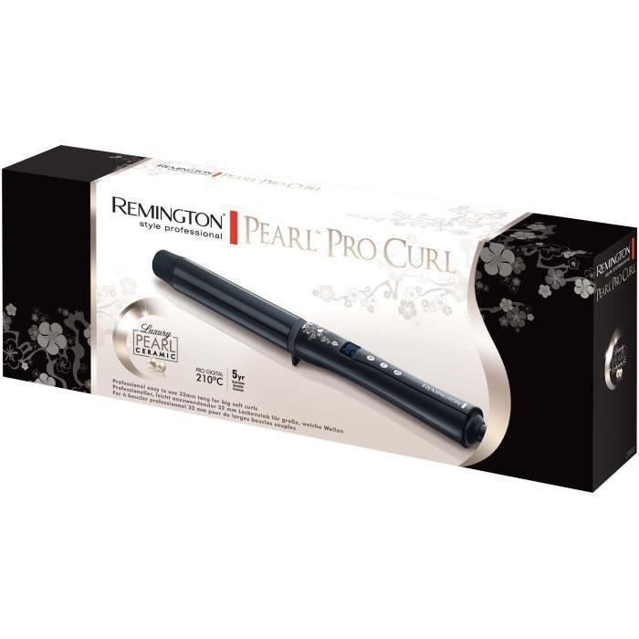 Remington Pearl Hair Suktukas CI 95 Ceramic heating system, Barrel diameter 25 mm, Temperature (min) 130 °C, Temperature (max) 210 °C, Ekranas Integrated digital display, Juodas