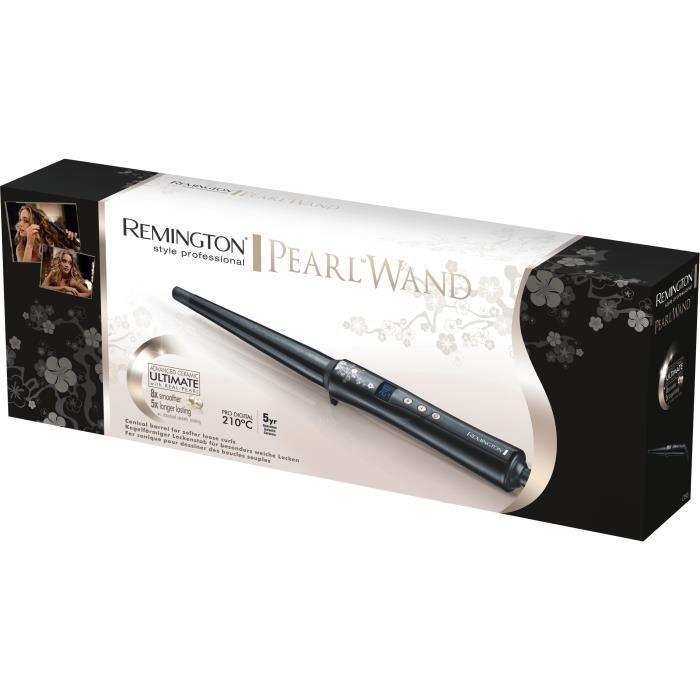 Remington Pearl Hair Suktukas CI 95 Ceramic heating system, Barrel diameter 25 mm, Temperature (min) 130 °C, Temperature (max) 210 °C, Ekranas Integrated digital display, Juodas