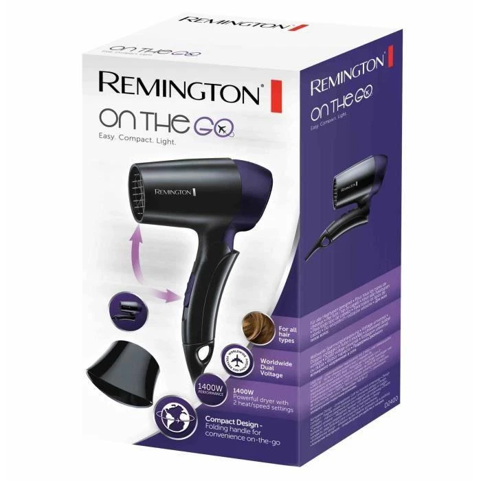 Plaukų džiovintuvas Remington D2400 Juoda, Sidabras 1400 W