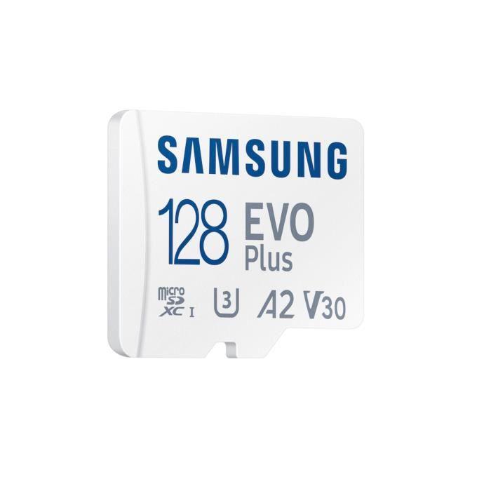 Atminties kortelė Samsung EVO Plus microSD 128 GB, Baltos spalvos