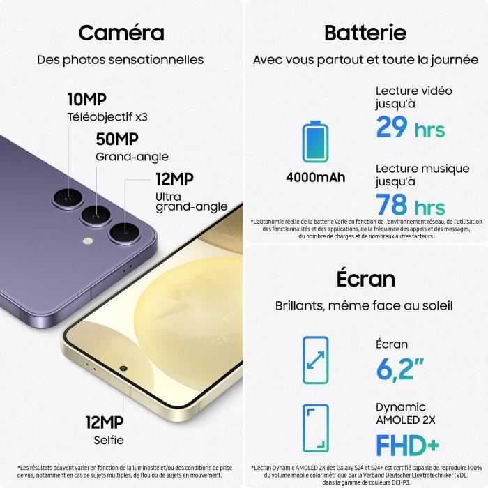 Išmanusis telefonas Samsung Galaxy S24, 128GB, Onikso juodos spalvos