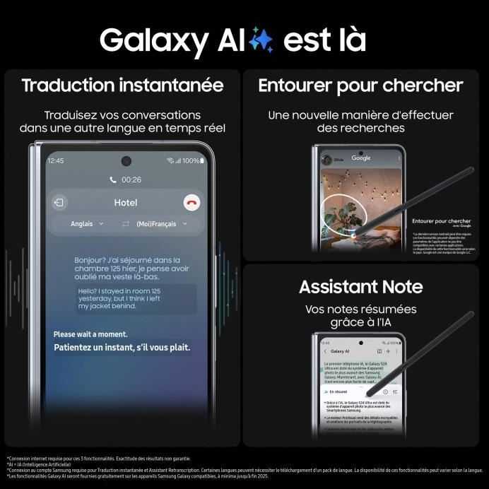 Samsung Galaxy Z Fold5 5G 512GB SM-F946B/DS Phantom Juodas