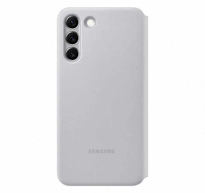 Dėklas "Samsung LED View" dangtelis "Galaxy S22 Plus" šviesiai pilkas EF-NS906PJEGEW
