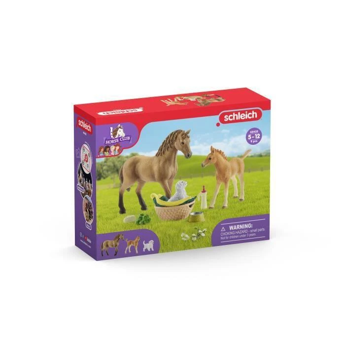 SCHLEICH HORSE CLUB „Arklių Klubas“: Saros jauniklių priežiūros rinkinys