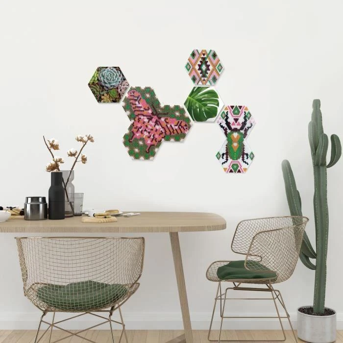 Dėlionė Mozaika SES Creative Beedz Art – šešiakampės plytelės Botanica (FR)