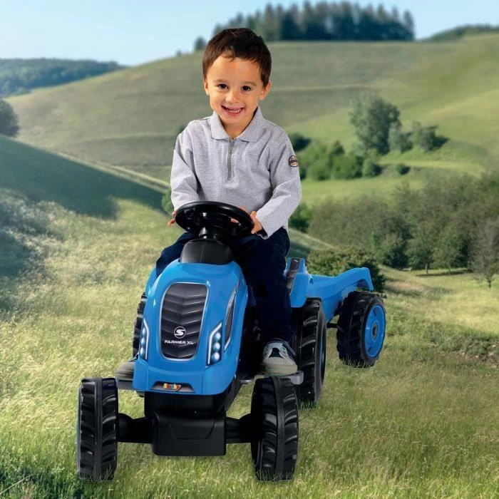 „Smoby XL Mėlyna Traktor for Pedal“ su priekaba