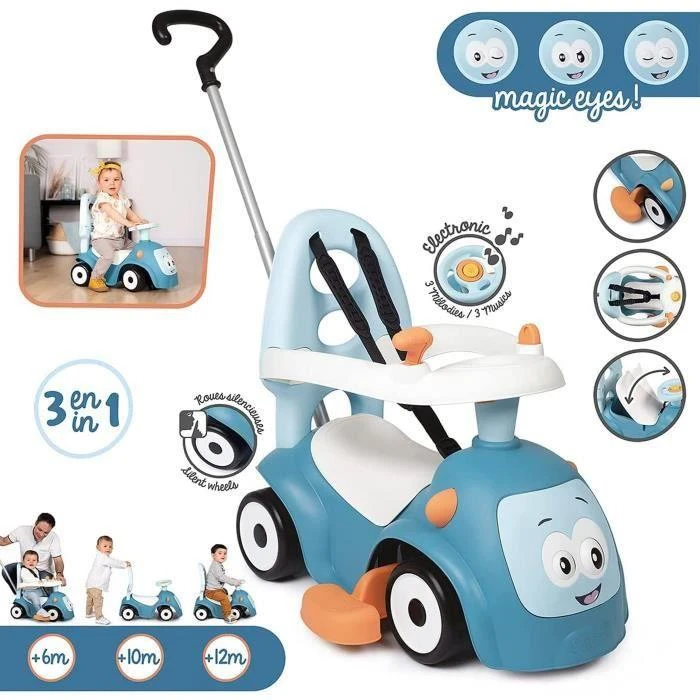 Smoby maestro 3in1 mėlynas važiavimas