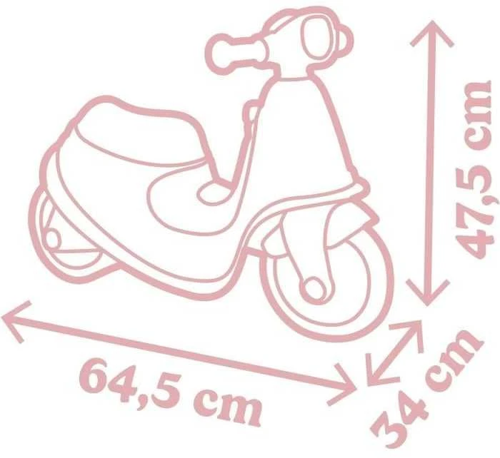 Smoby jojimo motoroleris rožinis pūlus