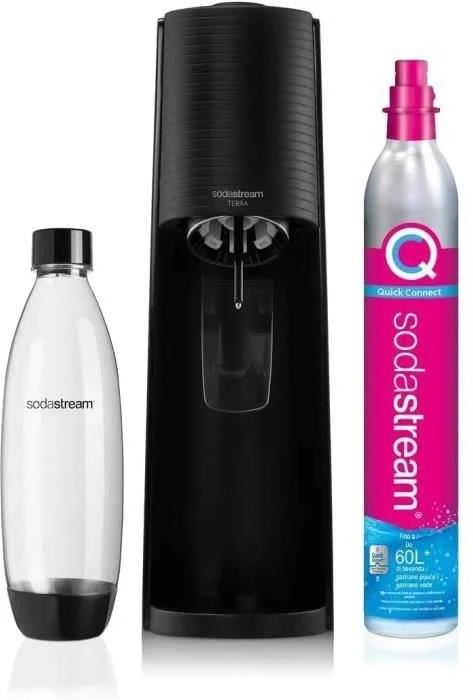 Gazuotų gėrimų gaminimo aparatas SodaStream Terra, juodas
