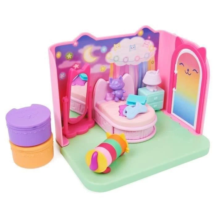 Spin Master Polly Pocket Gabi katės namelis – stebuklingi miegamojo kambariai + katės figūrėlė (GXP-912216)