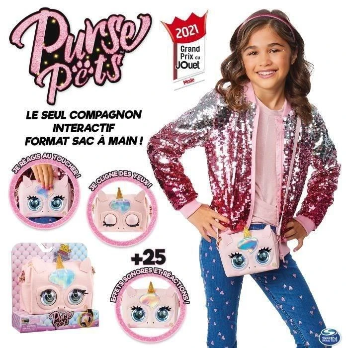 Purse Pets - Vienaragis interaktyvi rankinė su daugiau nei 25 garsais ir reakcijomis, ​​​​​​​(6062241)
