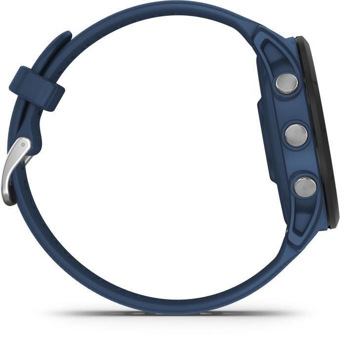 Išmanusis laikrodis Garmin Forerunner 255, Juodos spalvos apvadas su mėlynos spalvos silikoniniu dirželiu, 46mm