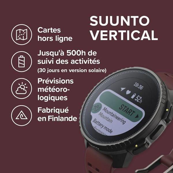 Išmanusis laikrodis Suunto Vertical, Juodos spalvos korpusas su bordo spalvos dirželiu